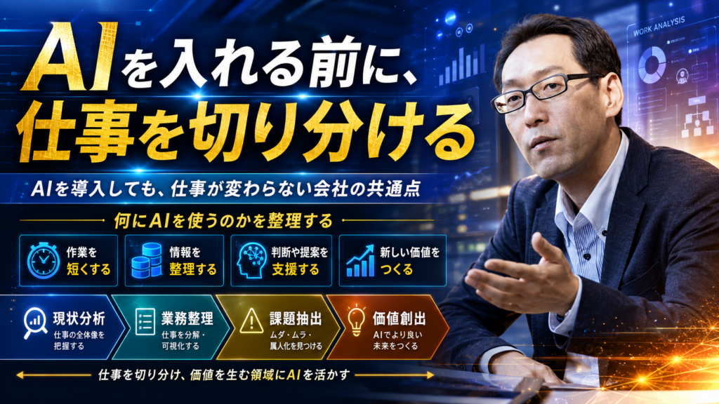 AIを入れる前に仕事を切り分ける